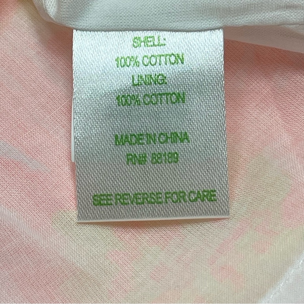 LILLY PULITZER Corrie Skirt Pink Yellow Floral White Crochet Trim Pockets Sz 4 - Picture 5 of 9
